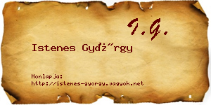 Istenes György névjegykártya