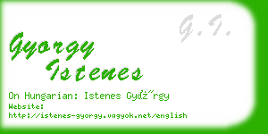 gyorgy istenes business card